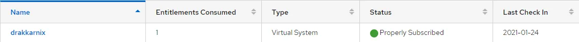 Check the system registration in Customer Portal