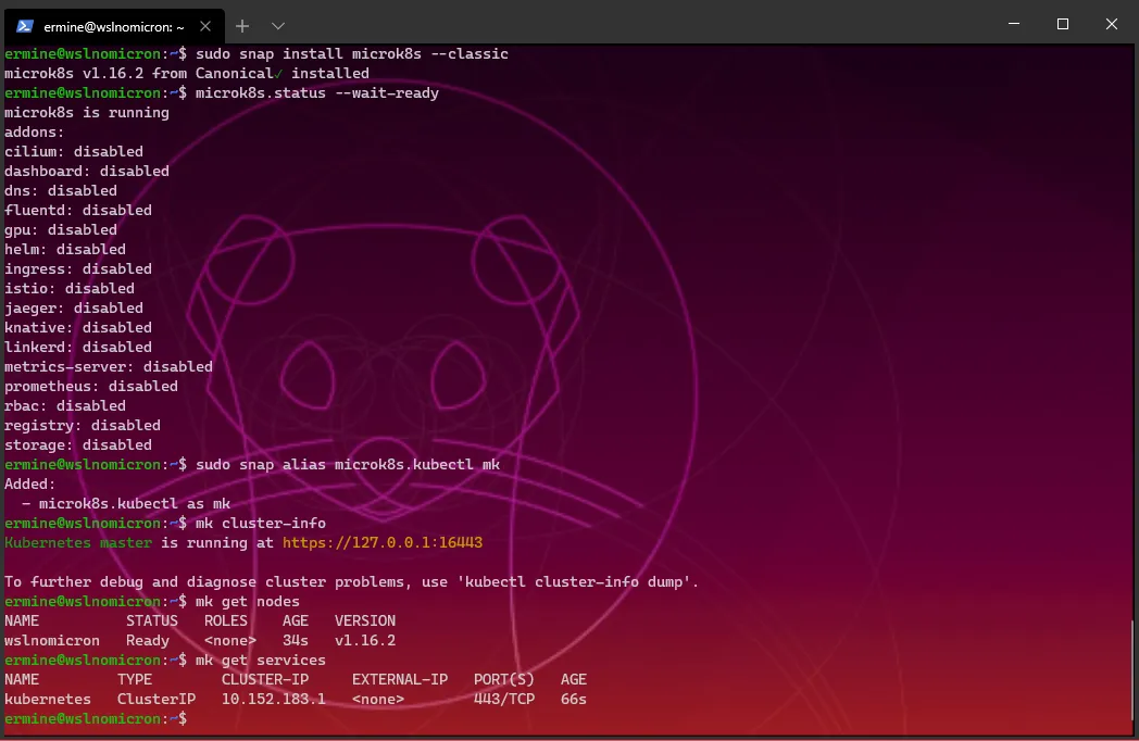 Installing Microk8s