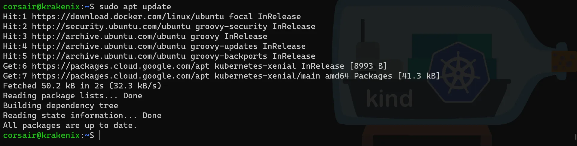 WSL2 kubeadm repository refresh