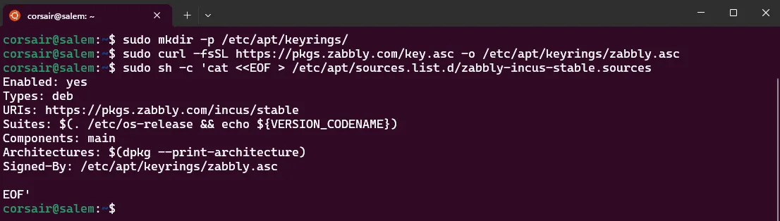 Add Incus repo