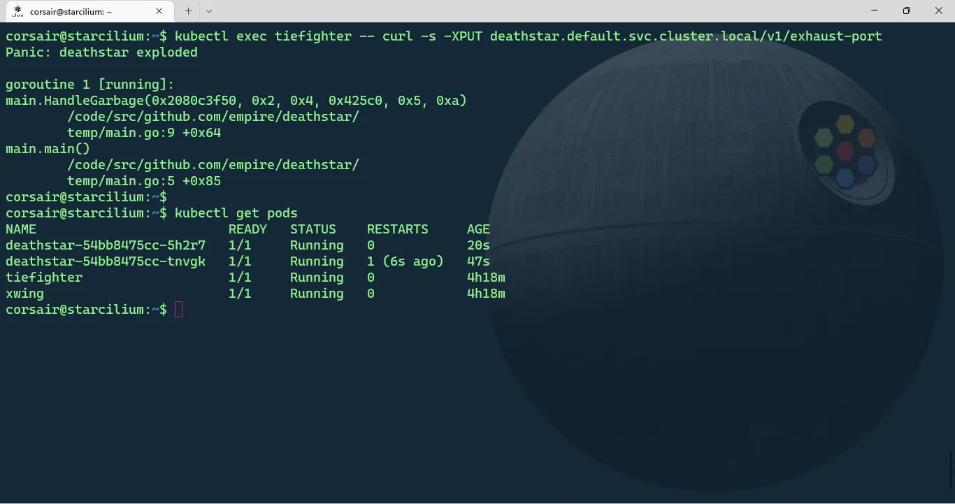 Destroy the Deathstar from a Tiefighter pod