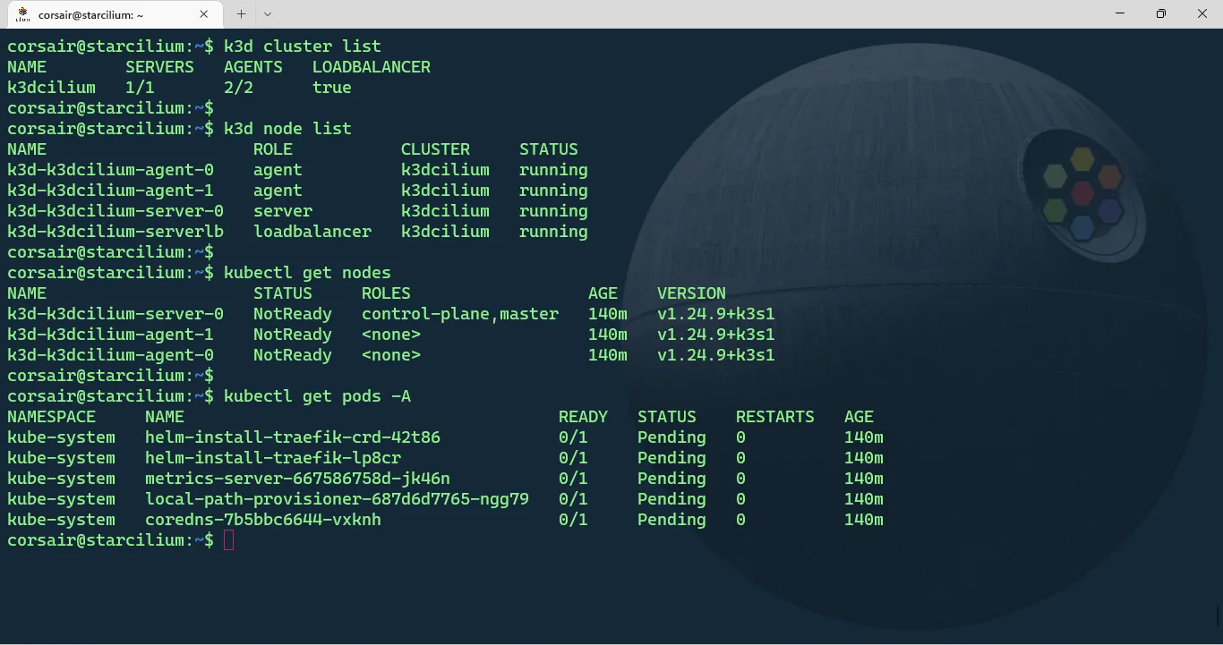 Check the cluster with k3d and kubectl