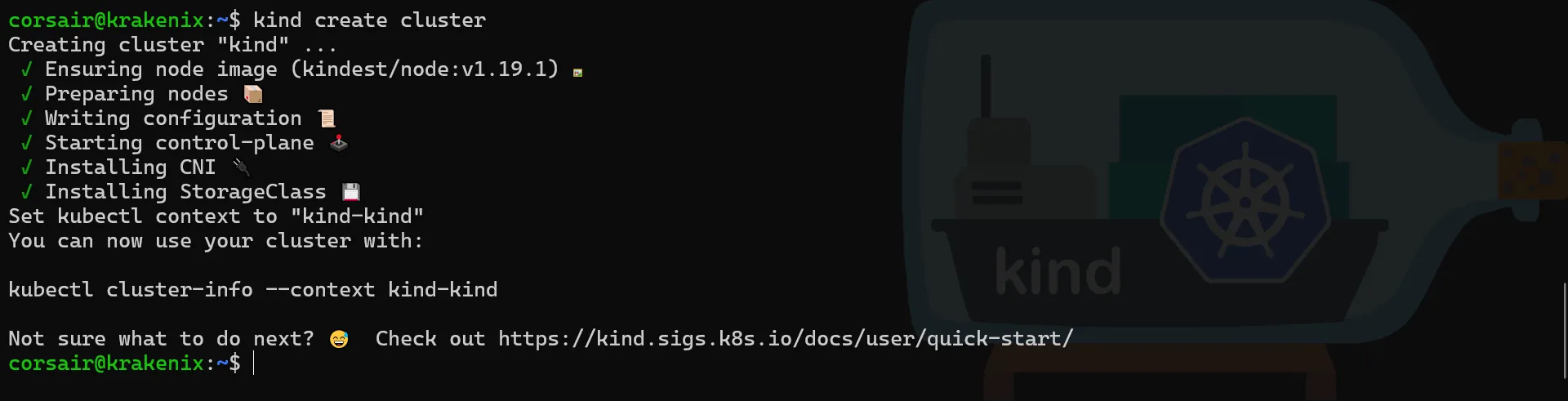 WSL2 KinD create cluster