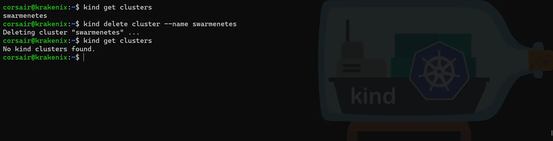 KinD cluster delete