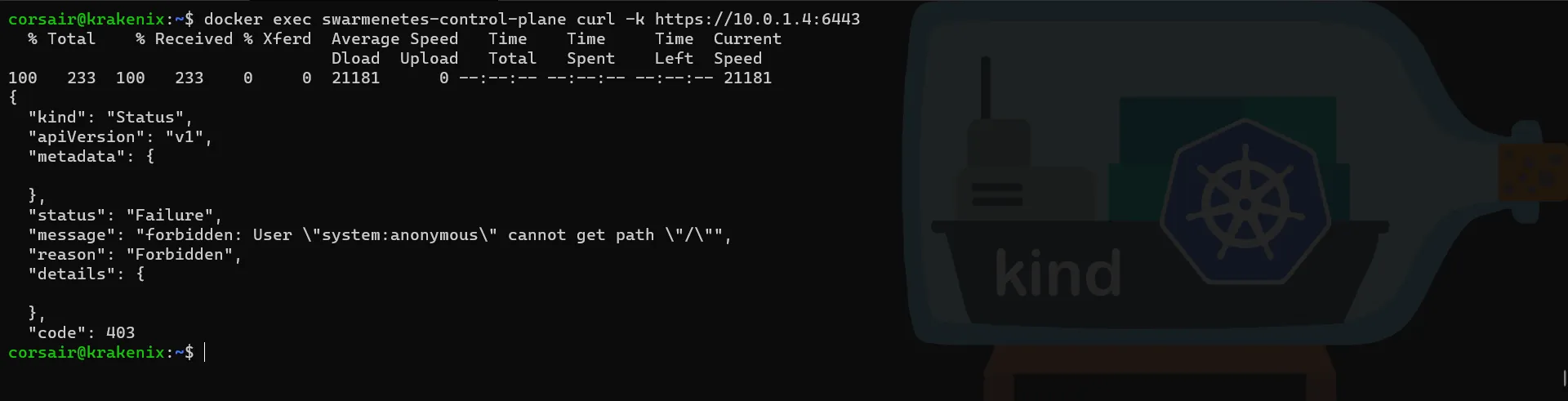 Docker curl second node