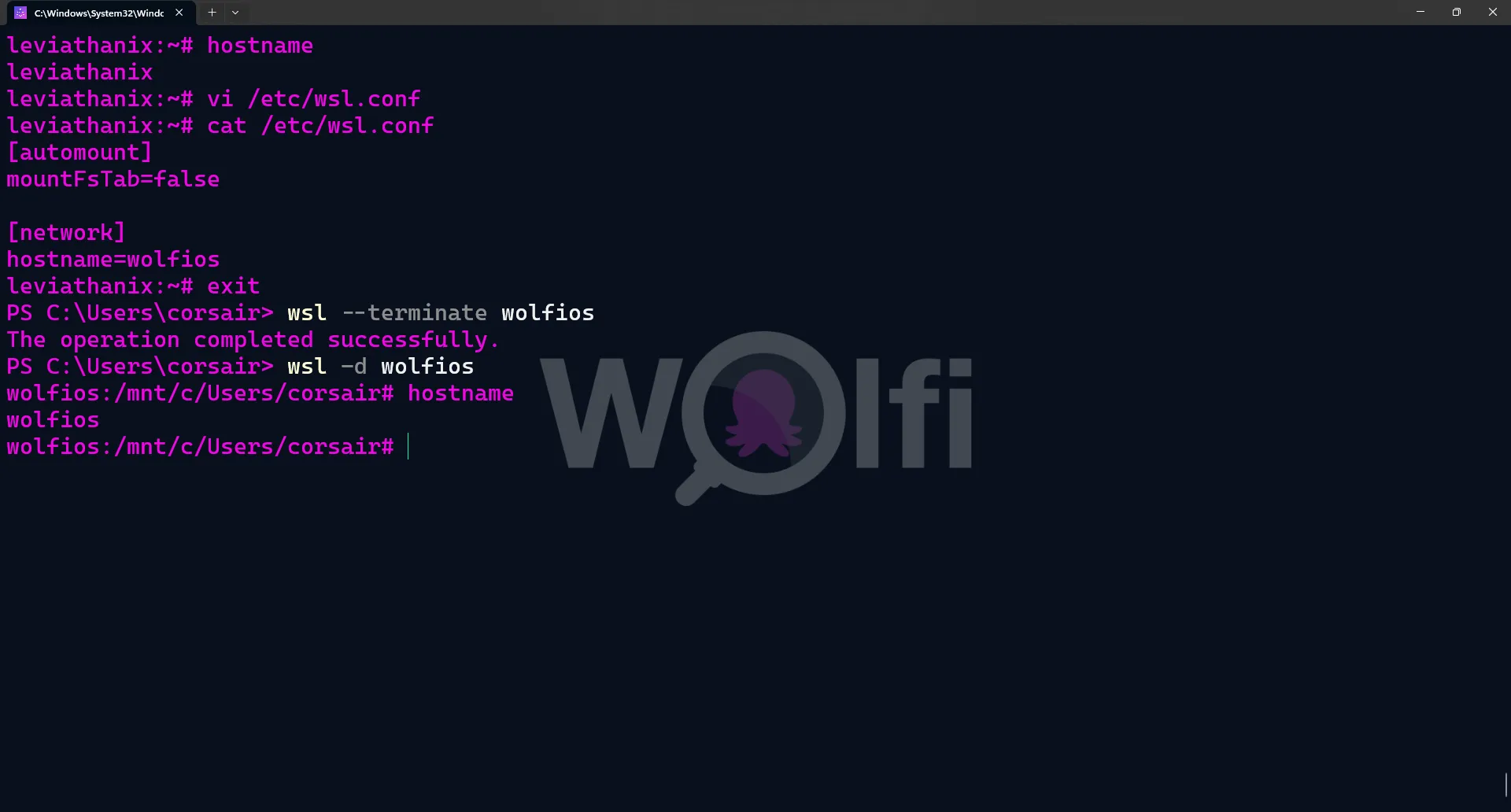Change the hostname