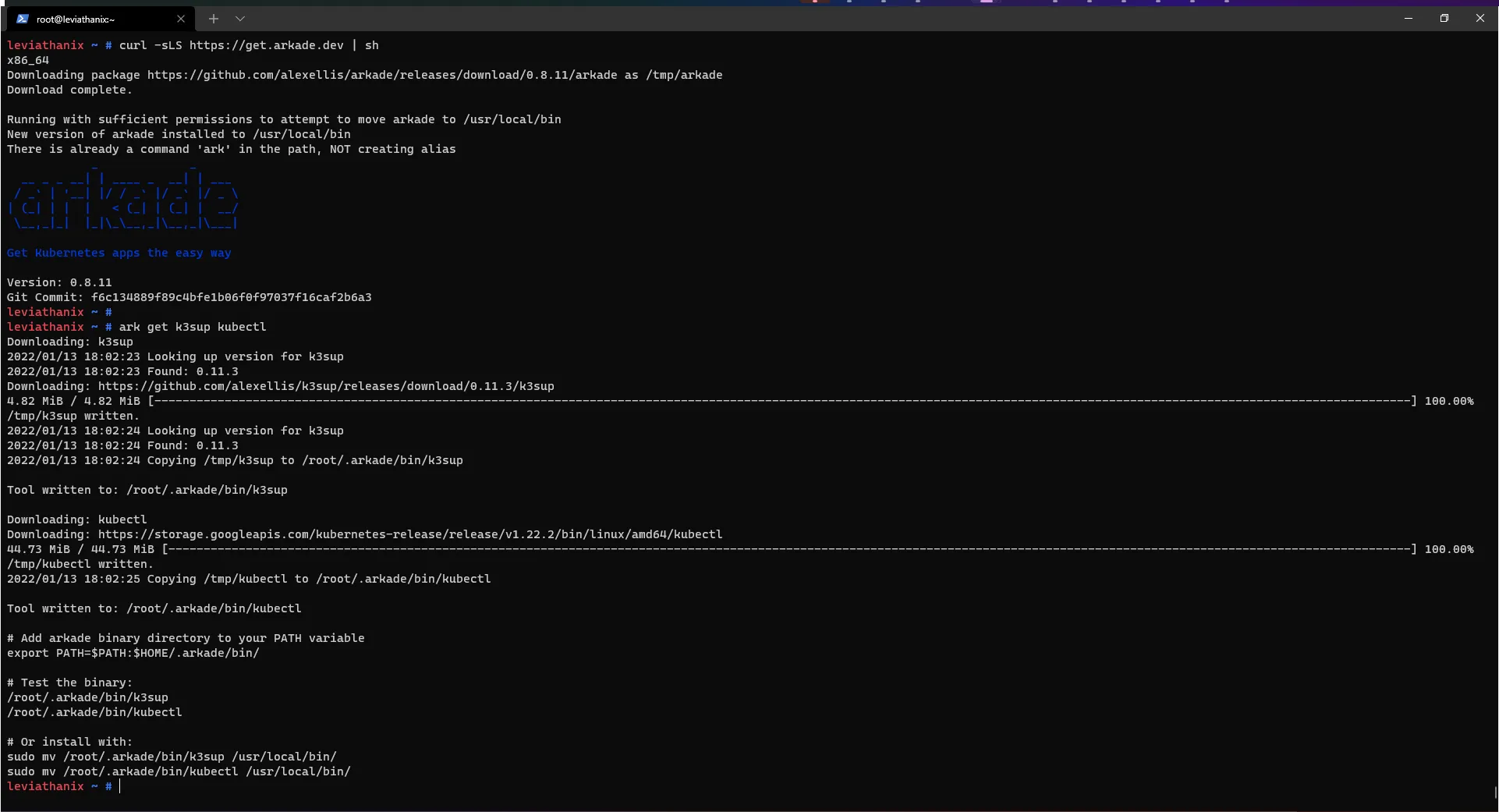 Install Arkade, K3sup and Kubectl